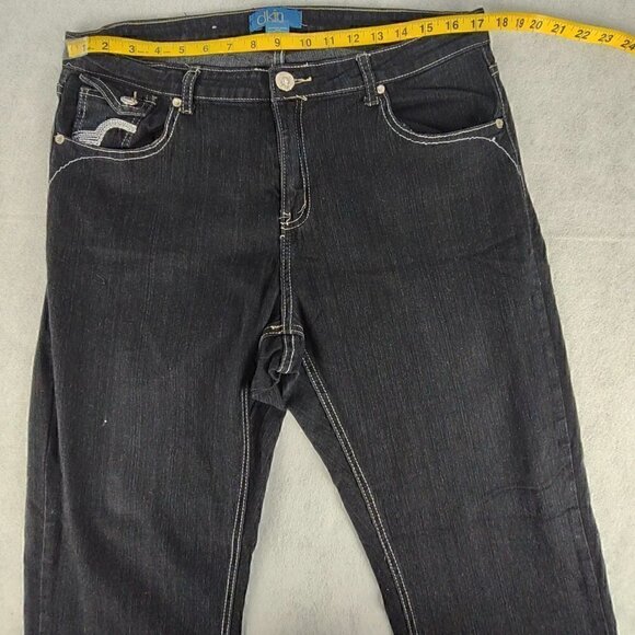 DKIN Women's Black Cotton Blend Jeans Size 18W - Picture 5 of 10